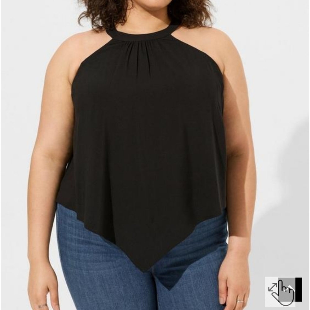 🆕️🖤BLACK CHALLS GODESS NECK TANK🖤